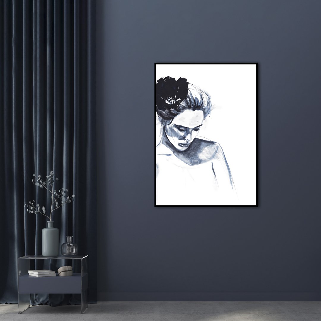 Blue Girl 2 | INDRAMMET BILLEDE Indrammet billede MF