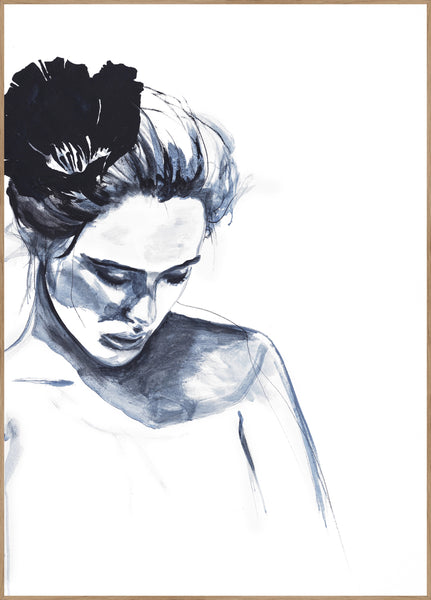 Blue Girl 2 | INDRAMMET BILLEDE Indrammet billede MF