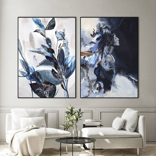 Blue Leaves | INDRAMMET BILLEDE Indrammet billede MF
