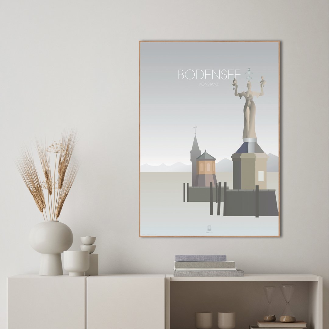 Bodensee Konstanz | INDRAMMET BILLEDE Indrammet billede MF 30x40 Egeramme