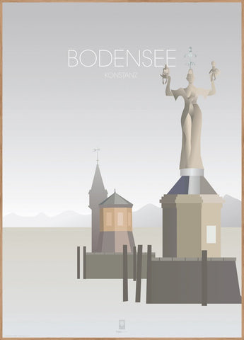 Bodensee Konstanz | INDRAMMET BILLEDE Indrammet billede MF 30x40 Egeramme
