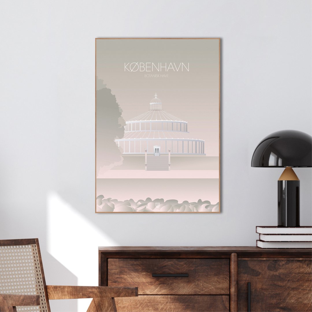 Botanisk have | INDRAMMET BILLEDE Indrammet billede MF 30x40 Egeramme