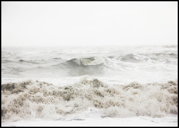 Breaking waves | INDRAMMET BILLEDE Indrammet billede MF 30x40 Sort