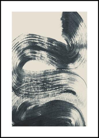 Brushed 5 | INDRAMMET BILLEDE Indrammet billede MF 30x40 Sort