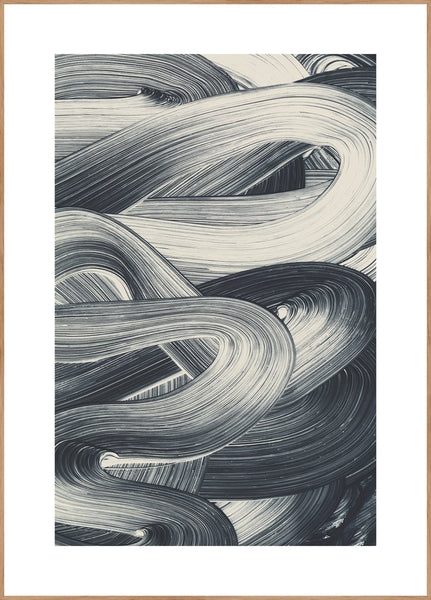 Brushed 6 | INDRAMMET BILLEDE Indrammet billede MF 30x40 Egeramme