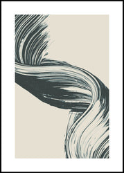 Brushed 8 | INDRAMMET BILLEDE Indrammet billede MF 30x40 Sort