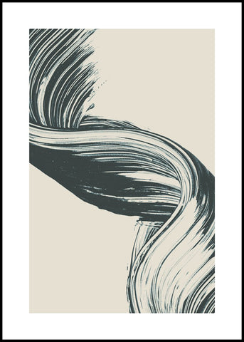 Brushed 8 | INDRAMMET BILLEDE Indrammet billede MF 30x40 Sort