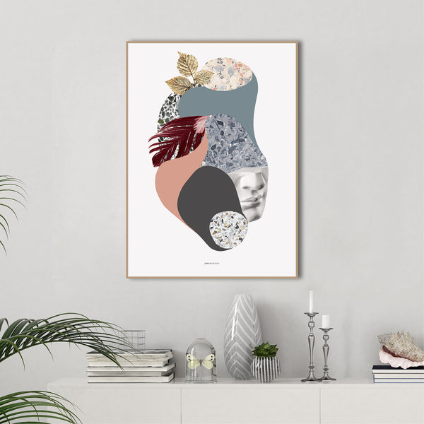 Terazzo amoebe 2 | INDRAMMET BILLEDE Indrammet billede MF