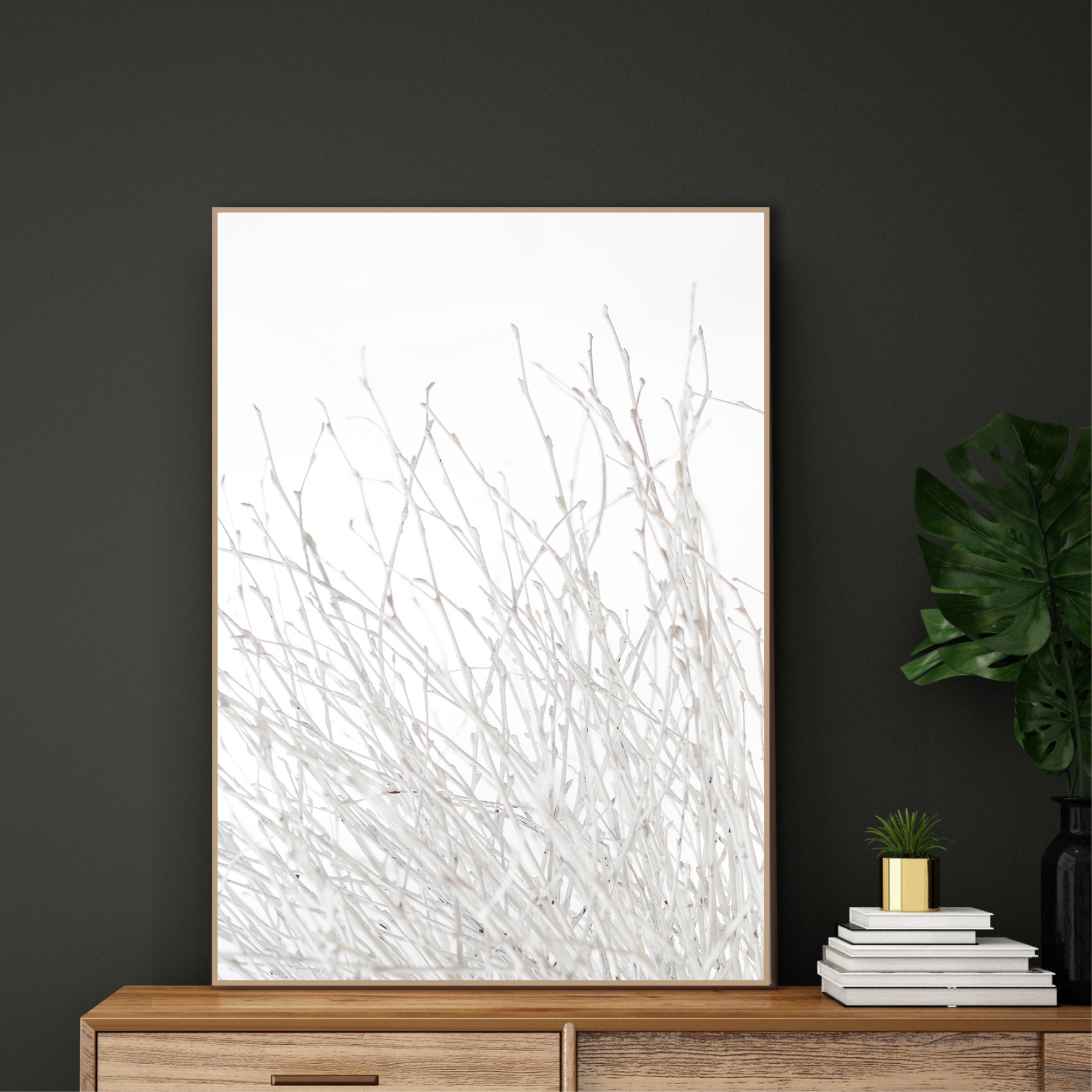 Light and white | INDRAMMET BILLEDE Indrammet billede MF 30x40 Egeramme