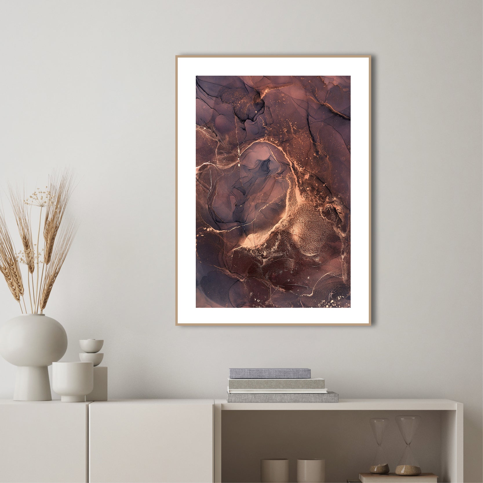 Elements 2 | INDRAMMET BILLEDE Indrammet billede MF 30x40 Sort