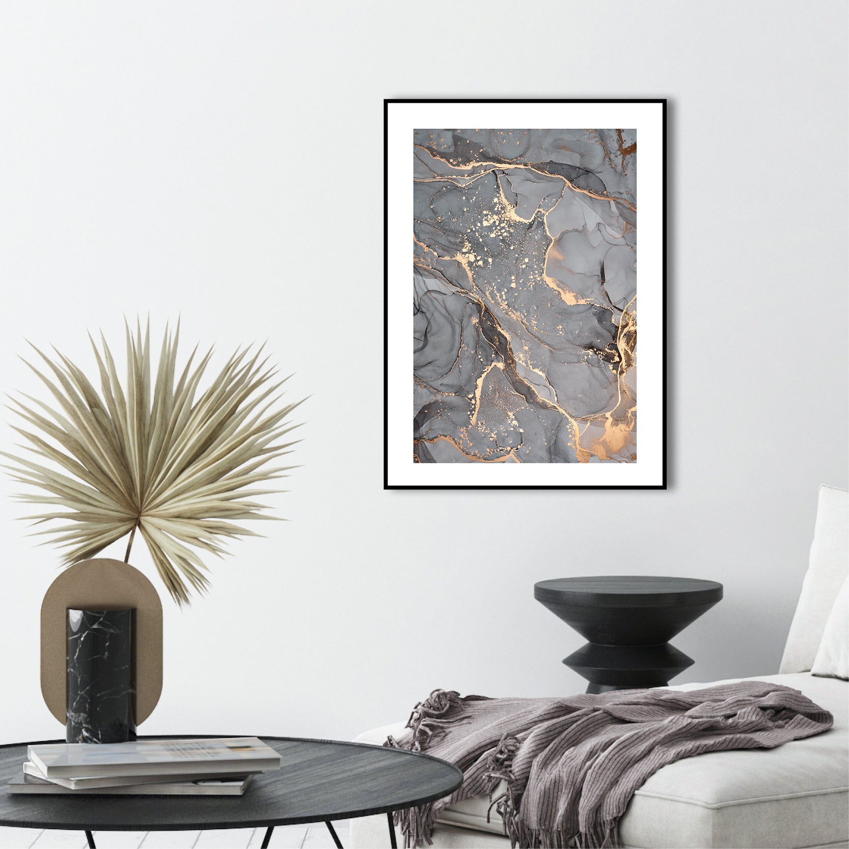 Elements 4 | INDRAMMET BILLEDE Indrammet billede MF 30x40 Sort