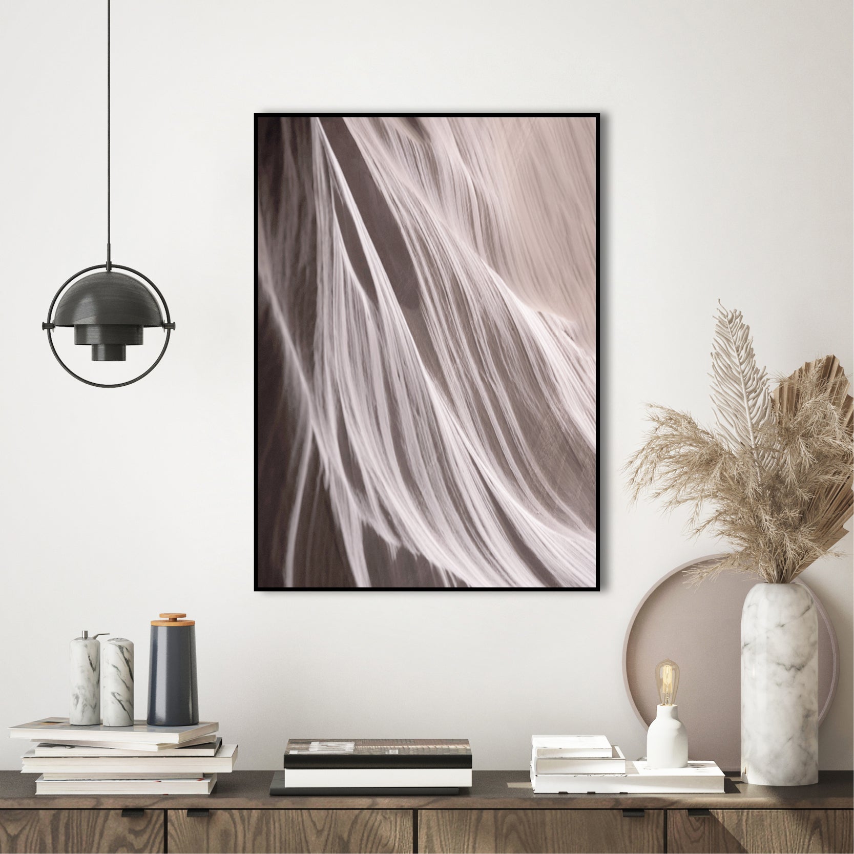 Antelope 3 | INDRAMMET BILLEDE Indrammet billede MF 30x40 Sort