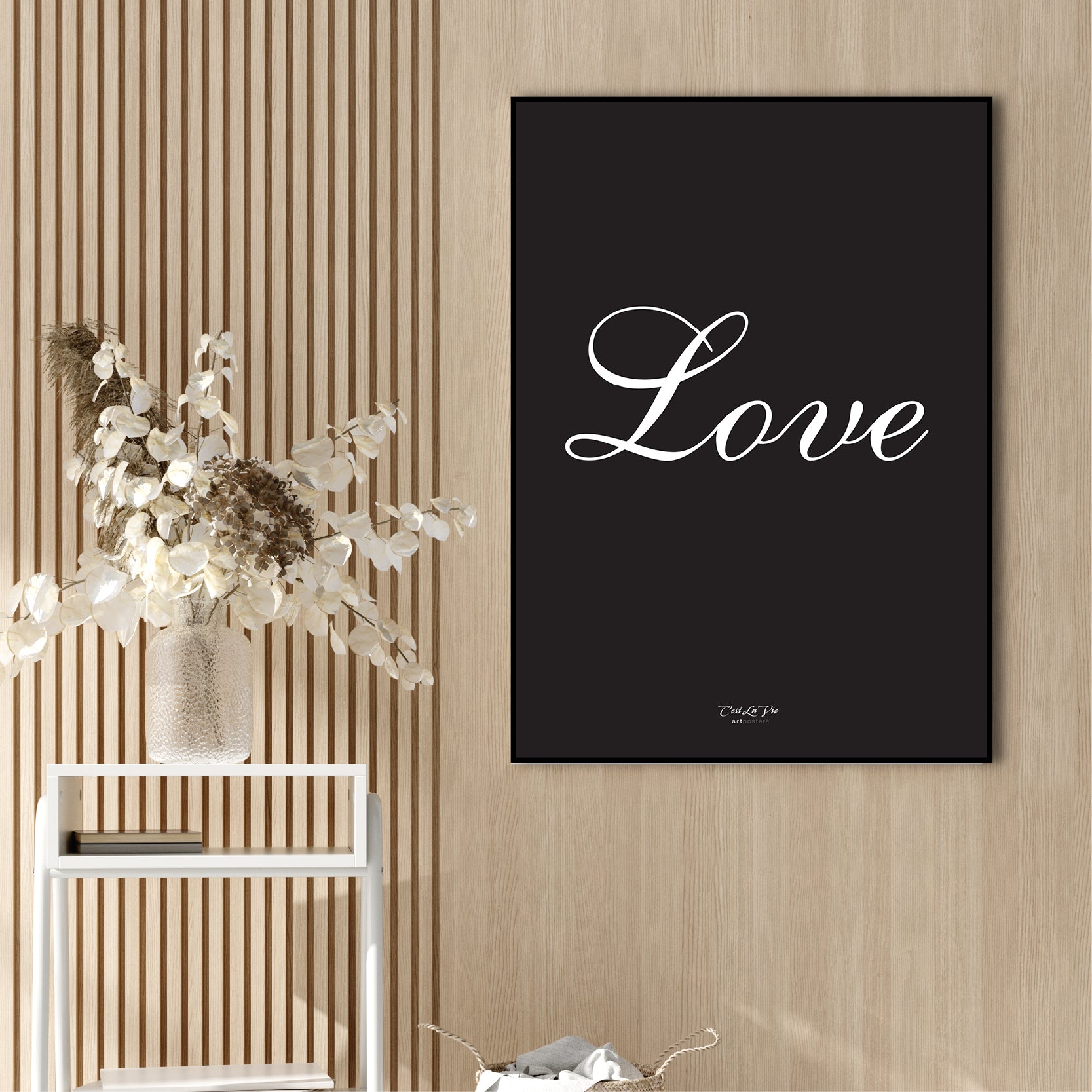 Love | INDRAMMET BILLEDE Indrammet billede MF 30x40 Sort