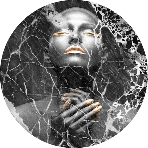 Black Marble Lady | CIRCLE ART Circle Art ART COPENHAGEN   