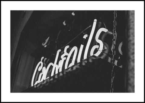 Coctails | INDRAMMET BILLEDE Indrammet billede MF 30x40 Sort