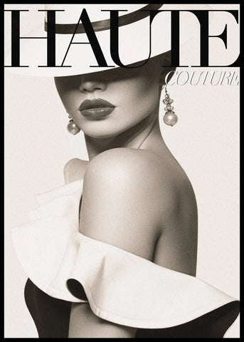 Couture 7 | 100x150 | Alu Print Indrammet billede MF 30x40 Sort