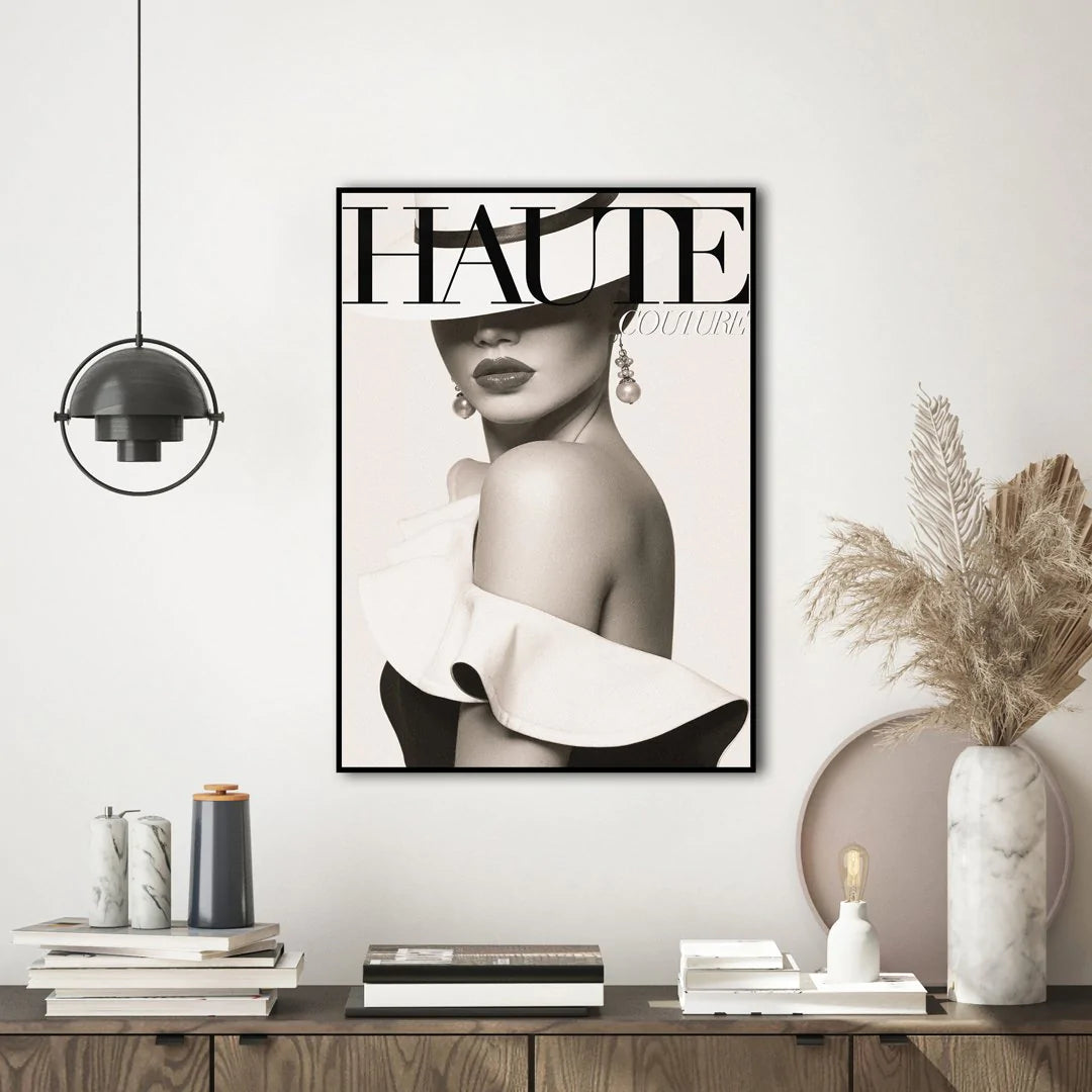 Couture 7 | 100x150 | Alu Print Indrammet billede MF 30x40 Sort