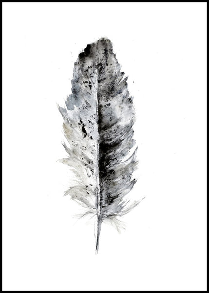 Cozy Feather 1 | INDRAMMET BILLEDE Indrammet billede MF 30x40 Sort