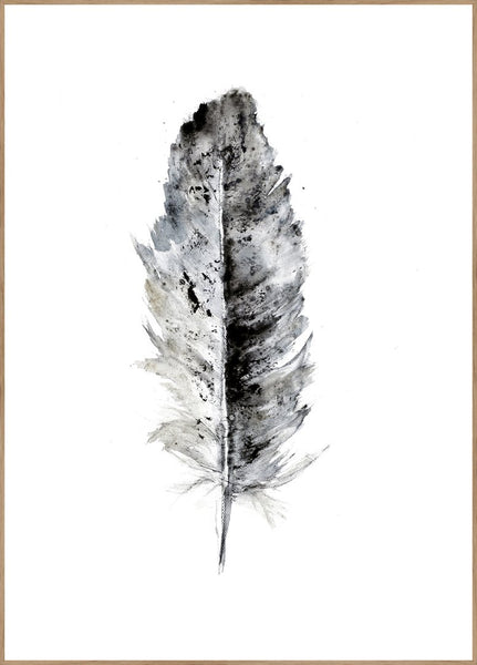 Cozy Feather 1 | INDRAMMET BILLEDE Indrammet billede MF 30x40 Egeramme