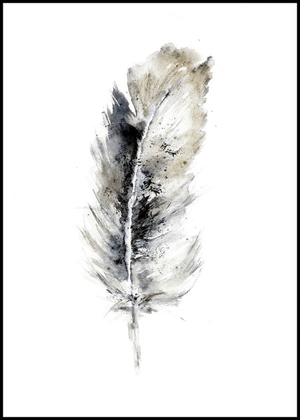 Cozy Feather 2 | INDRAMMET BILLEDE Indrammet billede MF 30x40 Sort