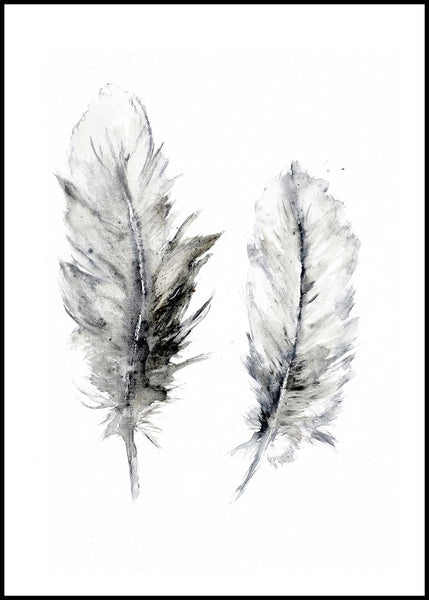 Cozy Feathers 3 | INDRAMMET BILLEDE Indrammet billede MF 30x40 Sort