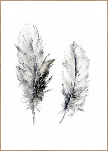 Cozy Feathers 3 | INDRAMMET BILLEDE Indrammet billede MF 30x40 Egeramme