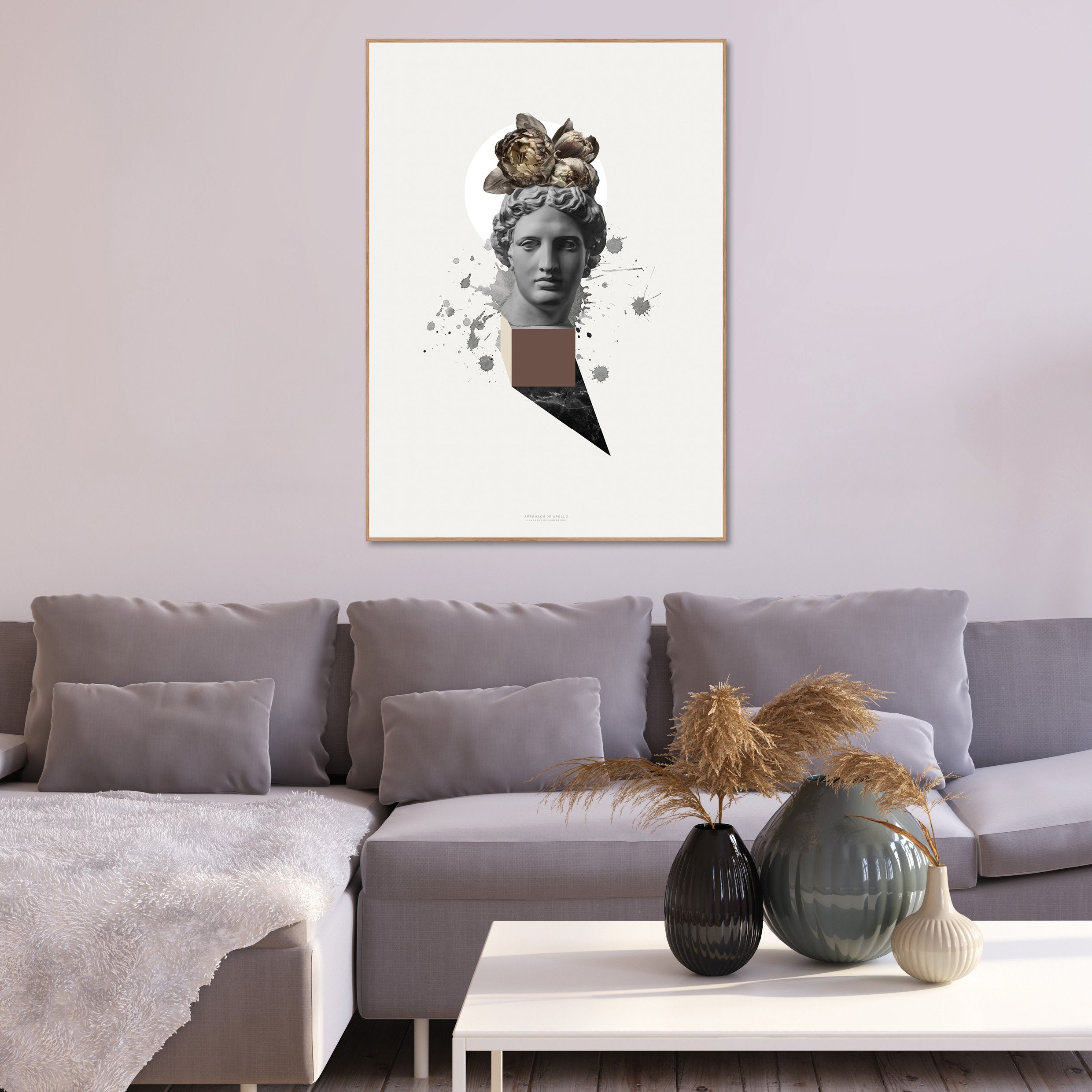 Approach of Apollo | INDRAMMET BILLEDE Indrammet billede MF 30x40 Egeramme
