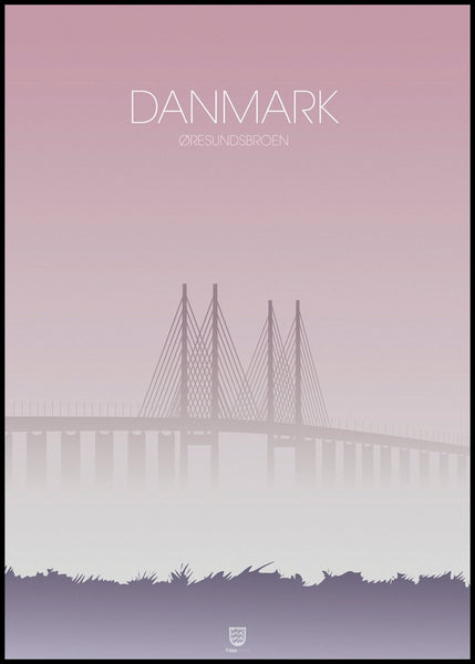 Danmark øresund | INDRAMMET BILLEDE Indrammet billede MF 30x40 Sort
