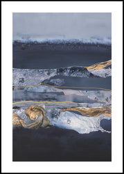 Element Water | INDRAMMET BILLEDE Indrammet billede MF 30x40 Sort