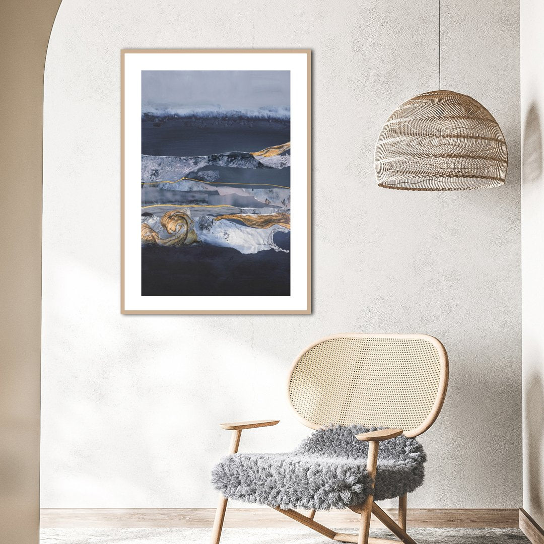 Element Water | INDRAMMET BILLEDE Indrammet billede MF 30x40 Egeramme