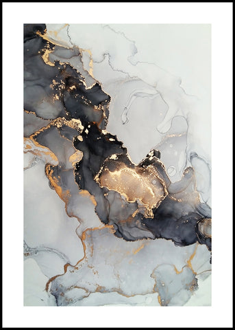 Elements 1 | INDRAMMET BILLEDE Indrammet billede MF 30x40 Sort