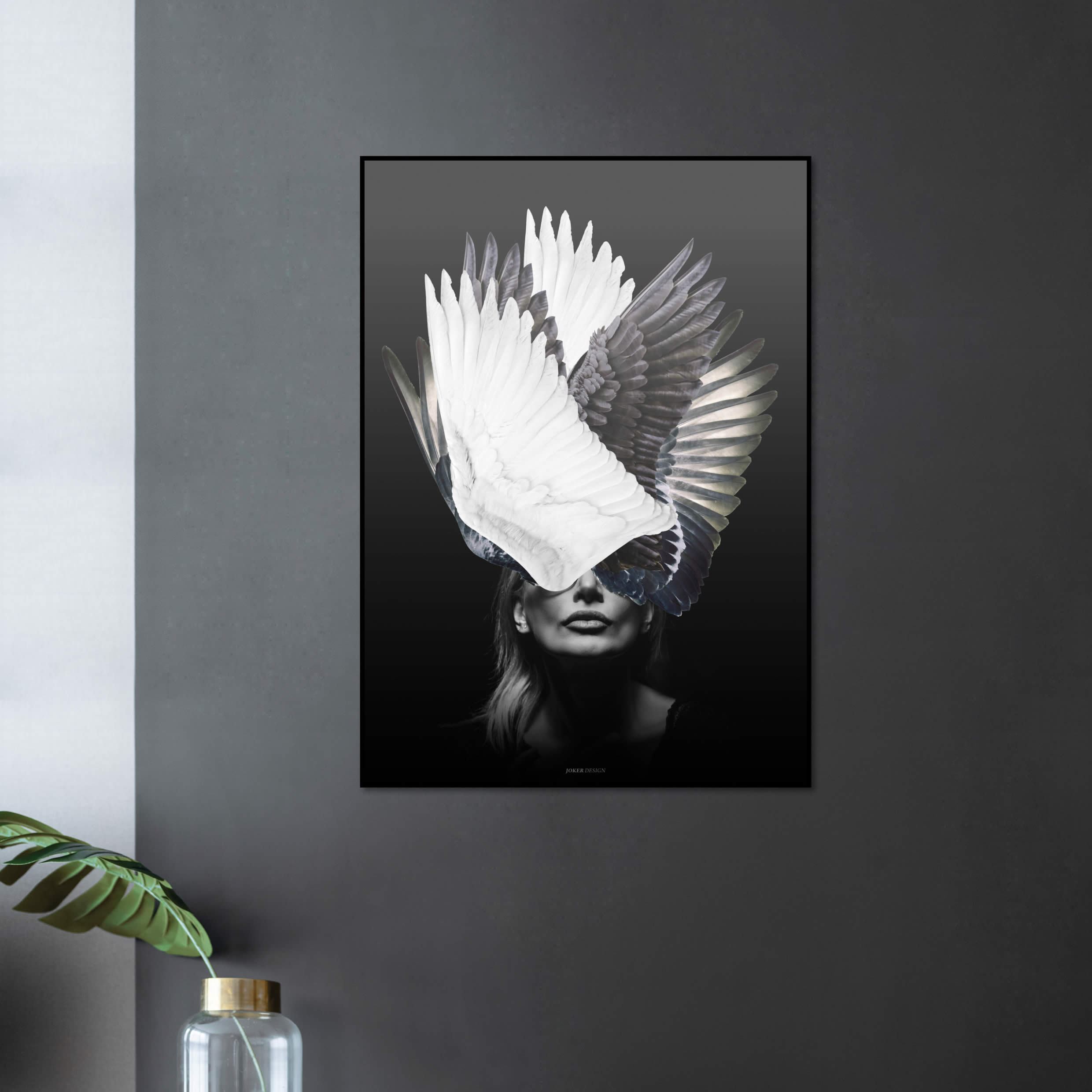 Angel | INDRAMMET BILLEDE Indrammet billede MF 30x40 Sort