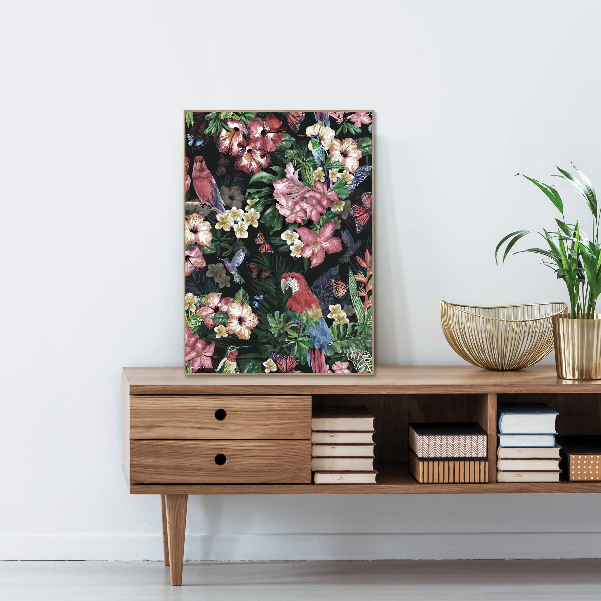 Jungle | INDRAMMET BILLEDE Indrammet billede MF 30x40 Sort