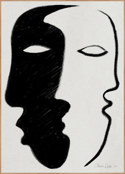 Face to Face | INDRAMMET BILLEDE Indrammet billede MF 30x40 Egeramme