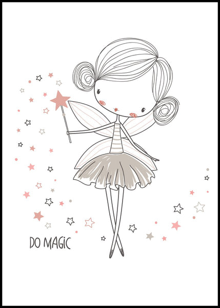 Fairy 3 | INDRAMMET BILLEDE Indrammet billede MF 30x40 Sort