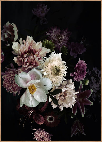 Floral Bouquet 1 | INDRAMMET BILLEDE Indrammet billede MF 30x40 Egeramme