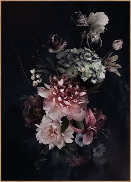 Floral Bouquet 2 | INDRAMMET BILLEDE Indrammet billede MF 30x40 Egeramme