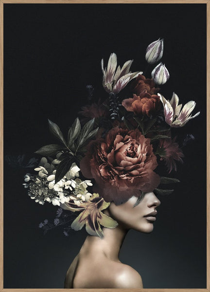 Floral Diva 2 | INDRAMMET BILLEDE Indrammet billede MF 30x40 Egeramme