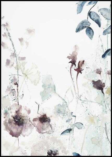 Flower Dance 2 | INDRAMMET BILLEDE Indrammet billede MF 30x40 Sort