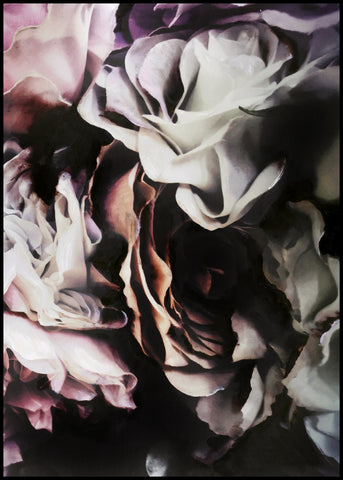 Flower magic 2 | INDRAMMET BILLEDE Indrammet billede MF 30x40 Sort