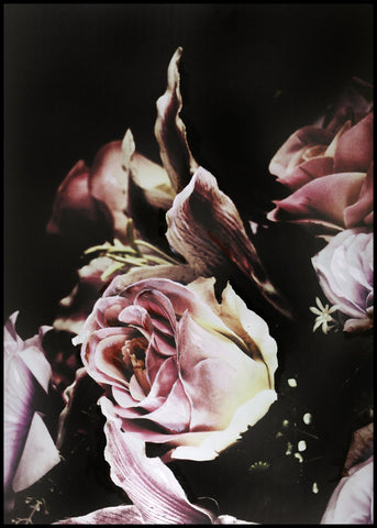 Flower magic 3 | INDRAMMET BILLEDE Indrammet billede MF 30x40 Sort