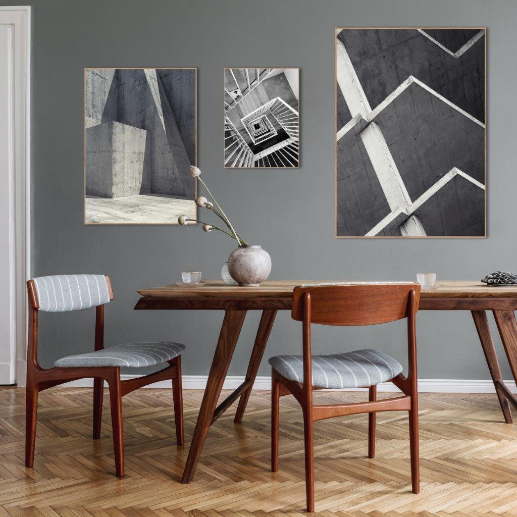 Fragments 7 | INDRAMMET BILLEDE Indrammet billede MF 30x40 Sort