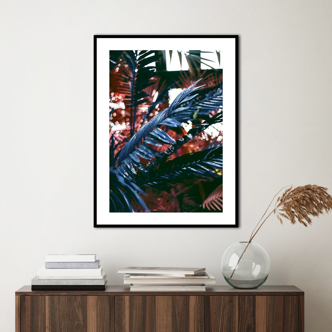 Funky jungle 2 | INDRAMMET BILLEDE Indrammet billede MF 30x40 Sort