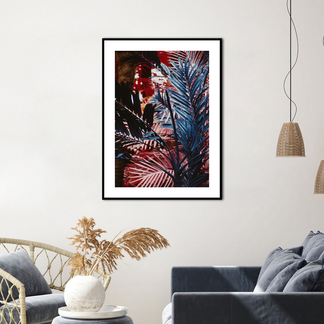 Funky jungle | INDRAMMET BILLEDE Indrammet billede MF 30x40 Sort