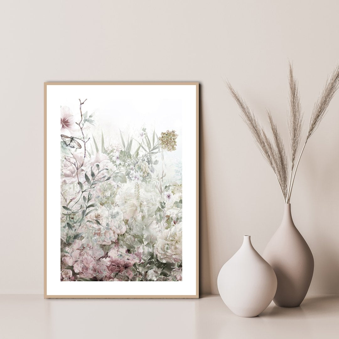 Garden Life 1 | INDRAMMET BILLEDE Indrammet billede MF 30x40 Egeramme