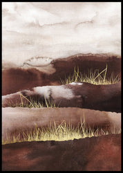 Golden Land 3 | INDRAMMET BILLEDE Indrammet billede MF 30x40 Sort