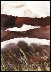 Golden Land 4 | INDRAMMET BILLEDE Indrammet billede MF 30x40 Sort