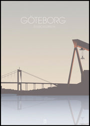 Göteborg Älvsborgsbron | INDRAMMET BILLEDE Indrammet billede MF 30x40 Sort