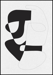 Graphical 3 | INDRAMMET BILLEDE Indrammet billede MF 30x40 Sort