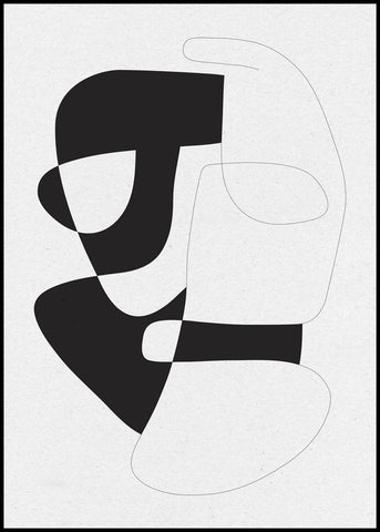 Graphical 3 | INDRAMMET BILLEDE Indrammet billede MF 30x40 Sort